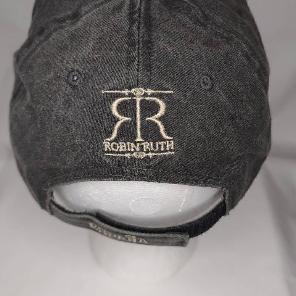 Robin Ruth Men's Twill Espana Embroidered Raised Tan and Red Lettering Cap - Picture 5 of 9